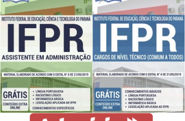 Apostilas Assistente em Administração e Cargos de Nível Técnico do Concurso do IFPR – 2019