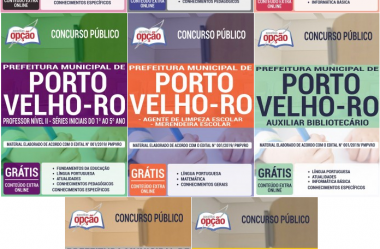 Apostilas Diversos Cargos do Concurso na área da Educação da Prefeitura de Porto Velho / RO – 2019