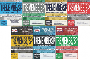 Materiais de Estudo Processo Seletivo na área da Educação da Prefeitura de Tremembé / SP – 2019, funções: Diversos Cargos