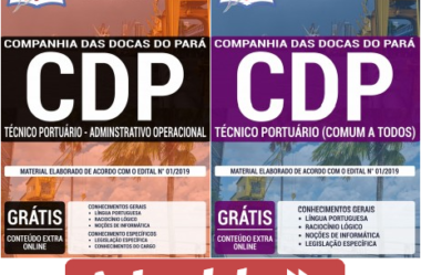 E-books e Apostilas Concurso CDP – 2019, funções: Técnico Portuário – Administrativo-Operacional e Técnico Portuário (Comum a Todos)