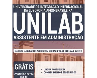 Apostila Concurso Público UNILAB – 2019, cargo: Assistente em Administração