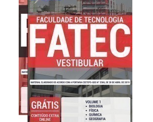 Vestibular da FATEC – 2019, Apostila Preparatória para a Seleção do 2ª Semestre