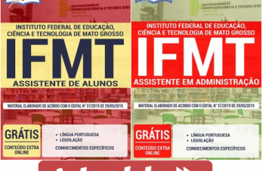 Apostilas de Preparação Concurso IFMT – 2019, Assistente de Alunos e Assistente em Administração