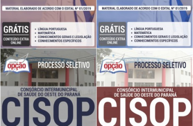 Apostilas de Estudo Processo Seletivo CISOP – 2019, cargos: Diversos Empregos