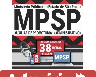 Curso Online Auxiliar de Promotoria I (Administrativo) – Concurso Público MP / SP – 2019