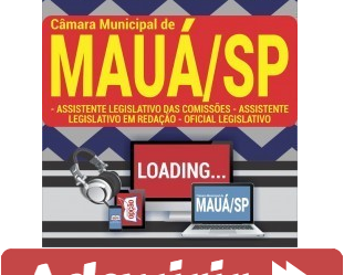 Curso Preparatório Online Cargos do Concurso Público da Câmara de Mauá / SP – 2019