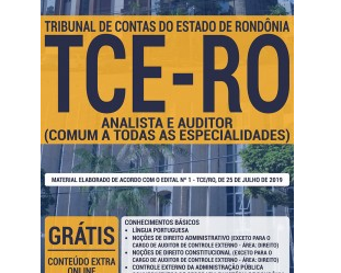 Apostila Concurso Público do TCE / RO – 2019, empregos: Analista e Auditor