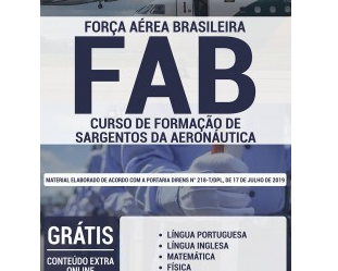 Apostila Curso de Formação (segundo semestre 2020) de Sargentos da Aeronáutica do Concurso da FAB – 2019