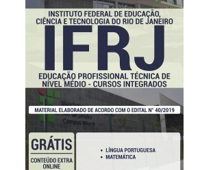 Apostila Educação Profissional Técnica de Nível Médio – Cursos Integrados do Processo Seletivo do IFRJ – 2019