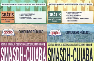 Estude com as Apostilas do Concurso Público da Prefeitura de Cuiabá / MT (SMASDH) – 2019, nos empregos de: Vários Cargos