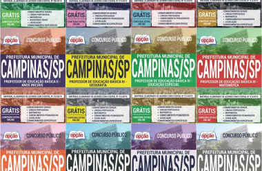 Apostilas 2019 do Concurso Público da Prefeitura de Campinas / SP, nas funções de: Diversos Empregos