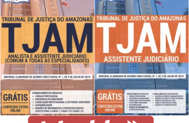 Opção Apostilas Concurso Público TJ / 	AM – 2019, cargos: Assistente Judiciário e Analista Judiciário