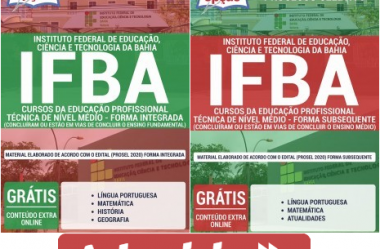 Processo Seletivo IFBA – 2019, Apostilas Preparatórias para os Cursos Técnicos – Forma Integrada e Subsequente