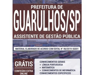 Apostila Opção Concurso Público Prefeitura de Guarulhos / SP – 2019, Assistente de Gestão Pública