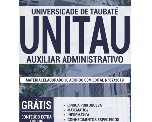 Apostila Opção Concurso Público UNITAU / SP – 2019, Auxiliar Administrativo
