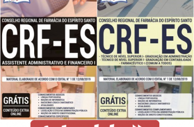 Apostilas Impressas e Digitais Diversas Funções do Concurso do CRF / ES – 2019