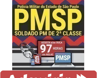 Curso Preparatório Online Soldado PM de 2ª Classe do Concurso Público da PM / SP – 2019