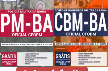 Opção Apostilas Concurso PM – CBM / BA – 2019, cargos: Curso de Formação de Oficiais