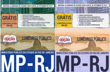 Materiais de Estudo Concurso MP / RJ – 2019, funções: Oficial, Técnico e Analista do Ministério Público