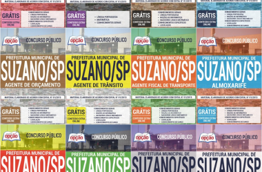 Apostilas Vários Cargos do Concurso Público da Prefeitura de Suzano / SP – 2019