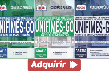 Apostilas 2019 do Concurso Público do UNIFIMES / GO, nas funções de: Diversos Cargos