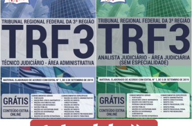 Apostilas Técnico e Analista Judiciário do Concurso Público do TRF da 3ª Região (SP / MS) – 2019