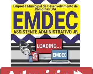 Curso Online Assistente Administrativo Jr – Concurso Público EMDEC / SP – 2019