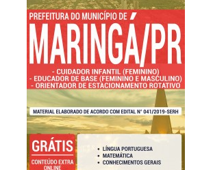 Opção Apostilas Concurso Público Prefeitura do Município de Maringá / PR – 2019, cargos: Vários Empregos