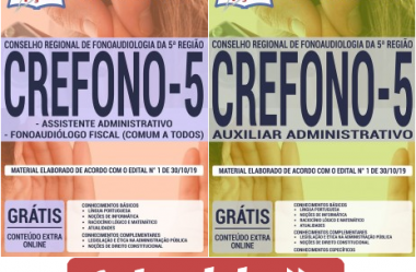 Apostilas Impressas e Digitais Diversas Funções do Concurso Público do CREFONO-5 – 2019 / 2020