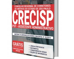 Apostila 2020 do Processo Seletivo do CRECI / SP, na função de: PST – Assistente Administrativo