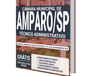 E-book e Apostila Concurso Público Câmara de Amparo / SP – 2019 / 2020, função: Técnico Administrativo