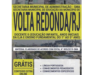 Apostila Opção Concurso Município de Volta Redonda / RJ – 2019, Docente II