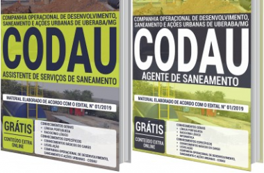 Apostilas Opção Concurso CODAU Uberaba / MG – 2020, Agente de Saneamento e Assistente de Serviços de Saneamento