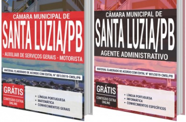 Opção Apostilas Concurso Câmara de Santa Luzia / PB – 2020, cargos: Agente Administrativo, Auxiliar de Serviços Gerais e Motorista