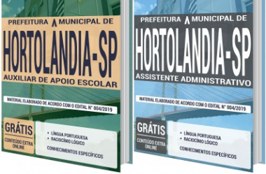 Estude com as Apostilas do Concurso da Prefeitura de Hortolândia / SP – 2020, nos empregos de: Assistente Administrativo e Auxiliar de Apoio Escolar