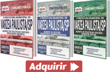 Apostilas Diversos Cargos do Concurso Público da Prefeitura de Várzea Paulista / SP – 2020