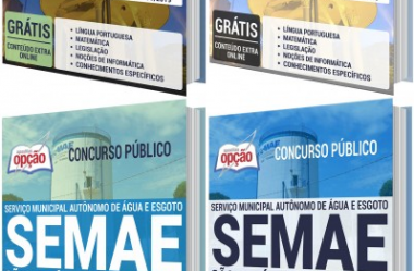 Apostilas Concurso SEMAE de São José do Rio Preto / SP – 2020, cargos: Várias Funções