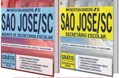 Apostilas de Preparação Concurso Público Prefeitura de São José / SC – 2020, Agente de Secretaria Escolar e Secretário Escolar