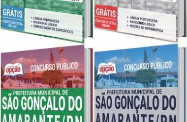 Apostilas Concurso Público Prefeitura de São Gonçalo do Amarante / RN – 2020, empregos: Vários Cargos