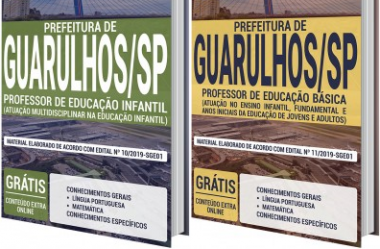 Apostilas de Estudo Concurso Prefeitura de Guarulhos / SP – 2020, cargos: Professor Educação Infantil e Básica