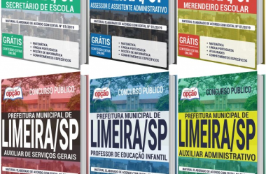 Materiais de Estudo Concurso Prefeitura de Limeira / SP – 2020, funções: Diversos Cargos