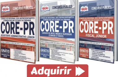 Apostilas Concurso Público CORE / PR – 2020, empregos: Diversos Cargos