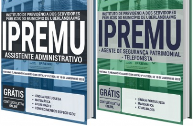 Apostilas de Estudo Concurso IPREMU / MG – 2020, cargos: Assistente Administrativo, Agente de Segurança Patrimonial e Telefonista