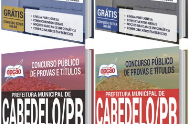 Apostilas Opção Concurso Prefeitura de Cabedelo / PB – 2020, Diversos Cargos