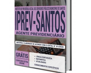 Apostila Impressa e Digital Agente Previdenciário do Concurso Público do IPREVSANTOS / SP – 2020