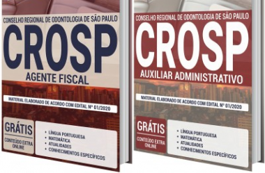 Concurso Público CRO / SP – 2020, Apostilas Preparatórias para Agente Fiscal e Auxiliar Administrativo