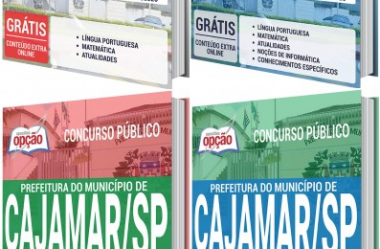Apostilas 2020 do Concurso Público da Prefeitura de Cajamar / SP, nas funções de: Vários Cargos