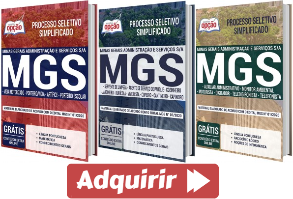 Apostilas De Estudo Processo Seletivo Simplificado MGS - 2020, Cargos ...