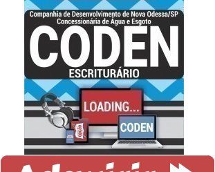 Curso Preparatório Online Escriturário do Concurso Público da CODEN Nova Odessa / SP – 2020