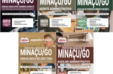 Apostilas Concurso Público Município de Minaçu / GO – 2020, empregos: Várias Funções